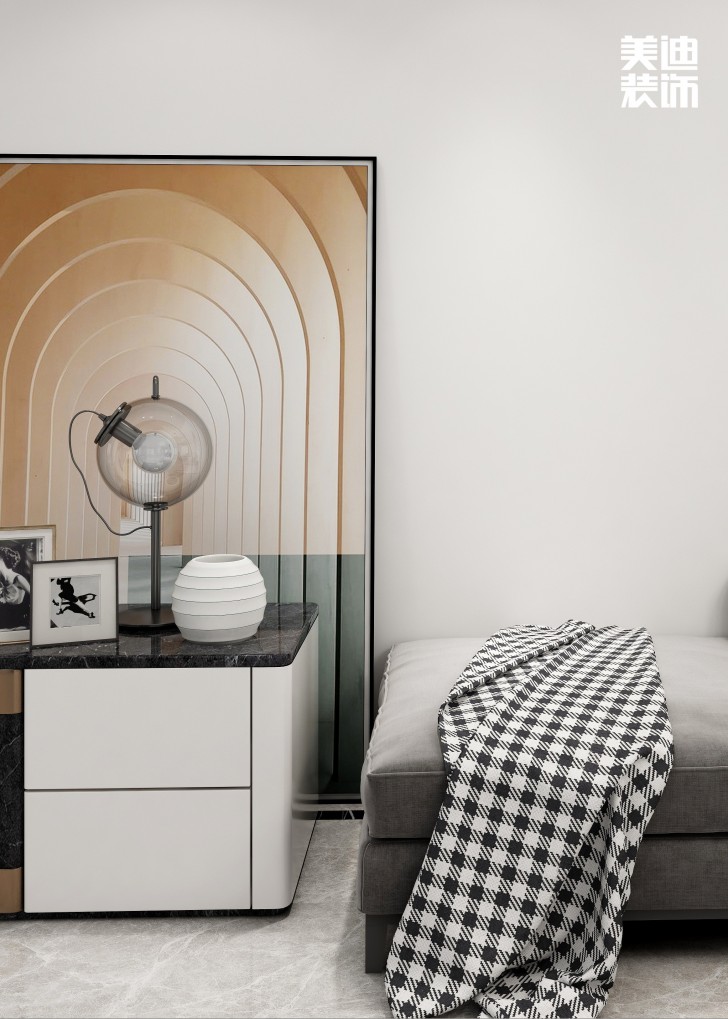 中航城100㎡現(xiàn)代輕奢風(fēng)格案例效果圖—客廳