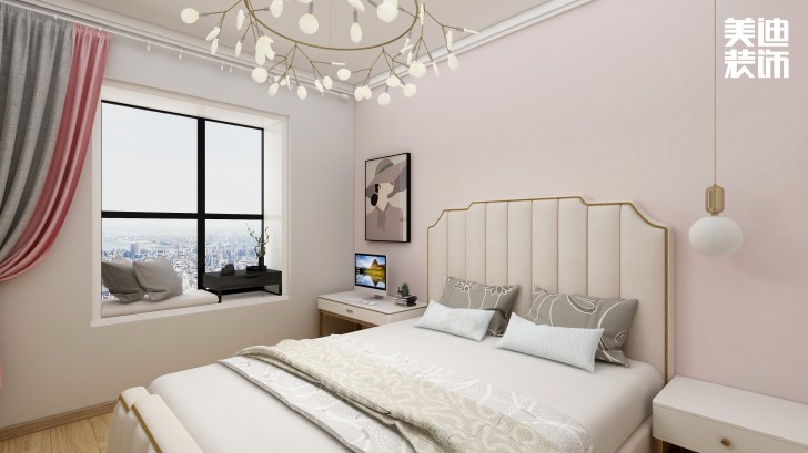 銀桂苑140㎡簡(jiǎn)約風(fēng)裝修案例效果圖—臥室