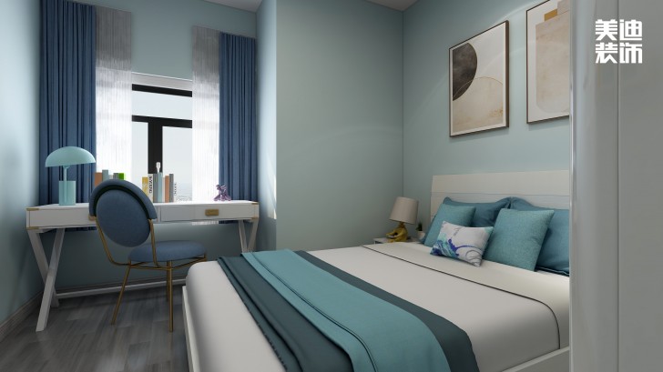 天麓尚層120㎡現(xiàn)代簡約風(fēng)格案例效果圖—臥室