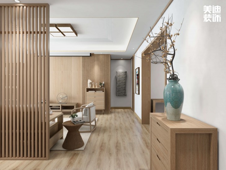 保利花園120㎡日式風(fēng)裝修案例效果圖-過(guò)道