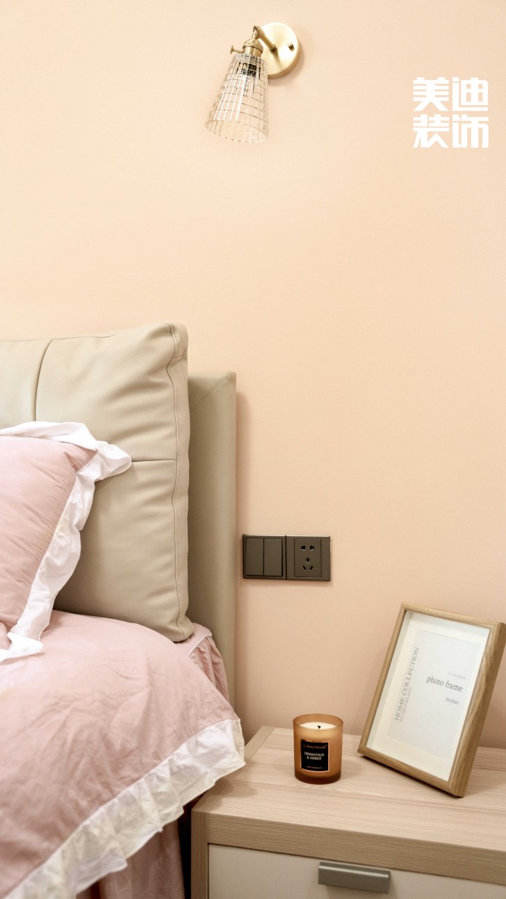  長房云時代109㎡北歐混搭風裝修案例效果圖 -主臥