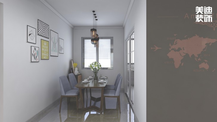 中鐵西江悅108㎡現(xiàn)代風(fēng)裝修案例效果圖-餐廳