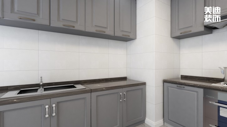 嘉華城188㎡古典美式風裝修案例效果圖-廚房