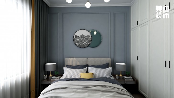 永宏萬家里180㎡混搭風(fēng)格裝修案例效果圖-臥室