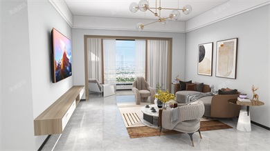 美的國賓府126㎡全房全景 ...