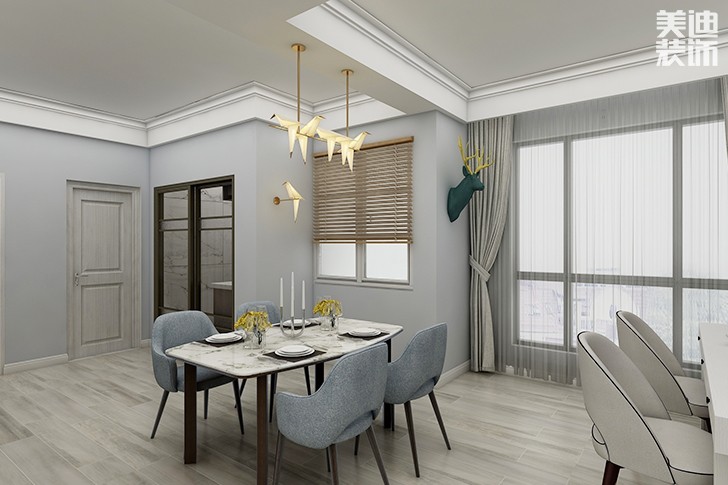 水岸御園129平米現(xiàn)代化風格裝修效果圖--餐廳1