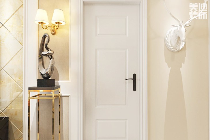 八方小區(qū)128平米簡歐風格裝修效果圖--玄關(guān)